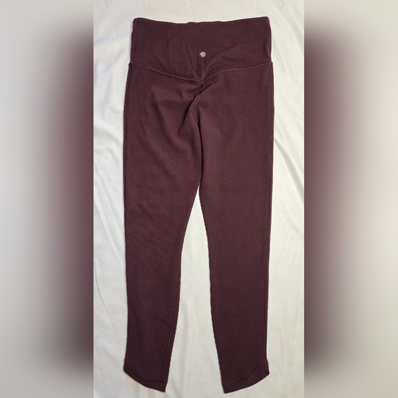 Athleta Elation Crossover Ribbed 7/8 Leggings Asymmetrical Cuff Women’s Size Med - Picture 5 of 5